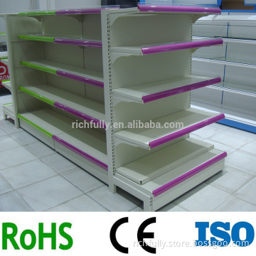Low price beautiful CE certificate steel supermarket pharmacy shelves for sale